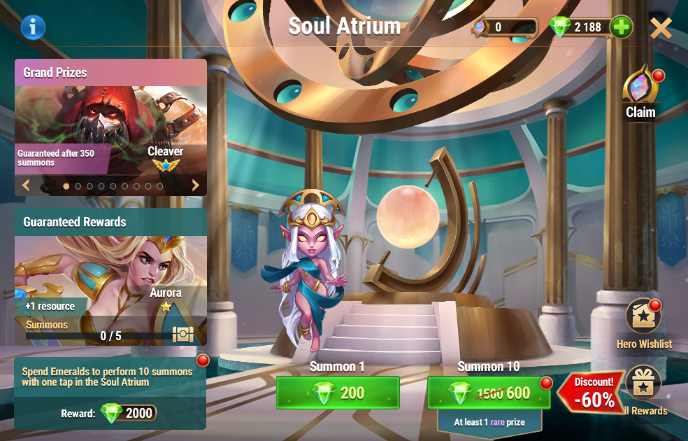 [Hero Wars Guide] Soul Atrium 60% discount
