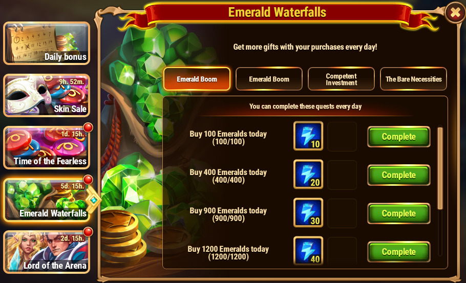 [Hero Wars]Emerald Waterfalls Quest1