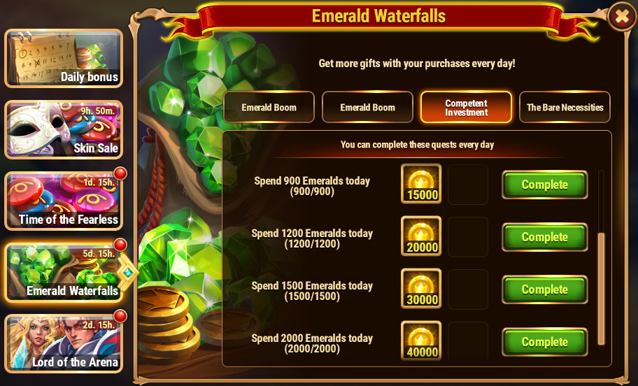 [Hero Wars Guide]Emerald Waterfalls All Quests｜Insights with HeroWars Login