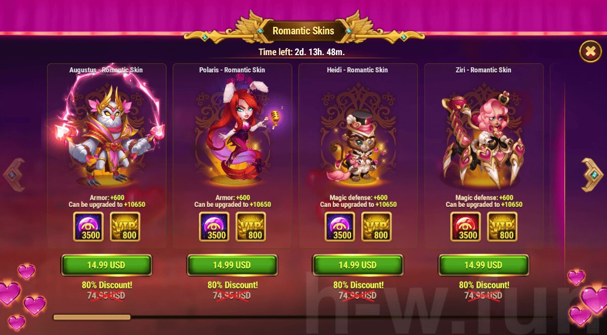 [Hero Wars Guide] Romantic Skin 2026