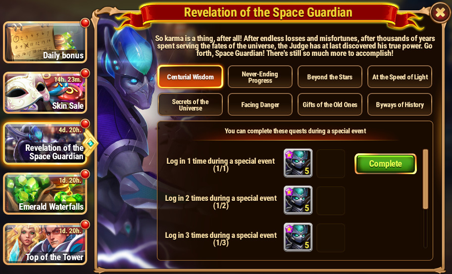 [Hero Wars]Revelation of the Space Guardian Quest_1