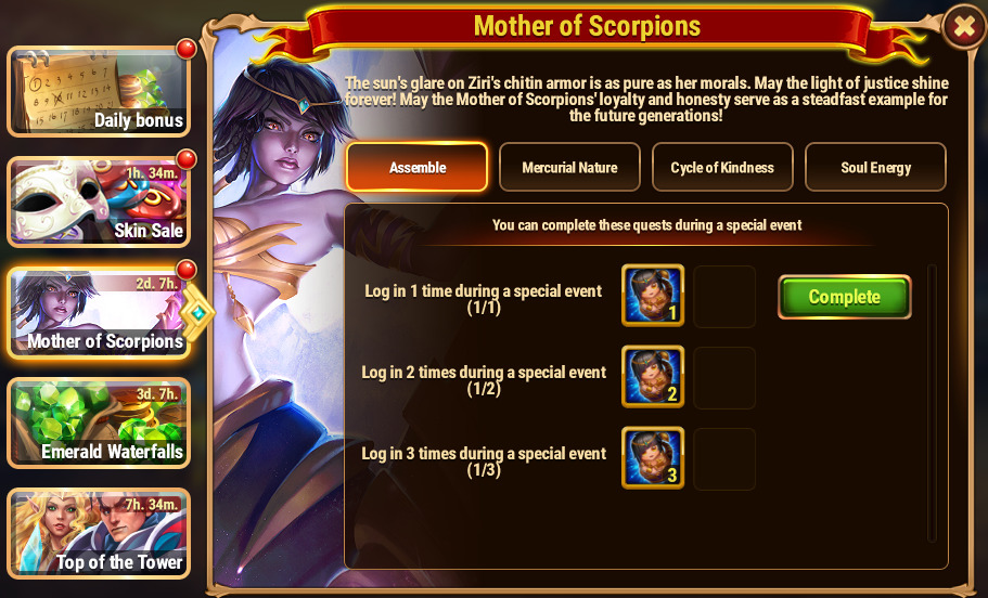 [Hero Wars Guide]Mother of Scorpions Quests_1