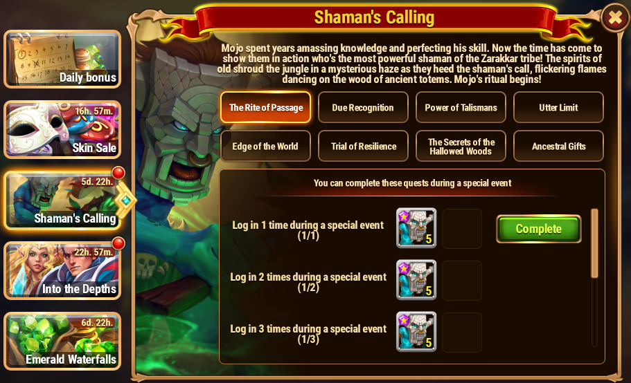 [Hero Wars Guide]Shaman's Calling All Quests