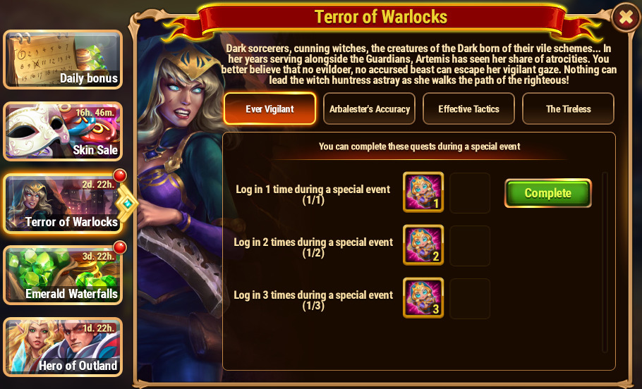 [Hero Wars Guide]Terror of Warlocks Quests