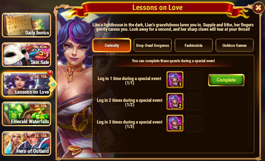 [Hero Wars Guide]Lessons on Love Quests_1