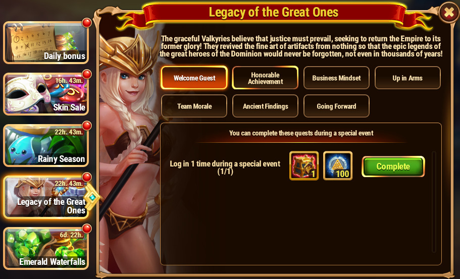 [Hero Wars Guide]Legacy of the Great Ones Quest 1