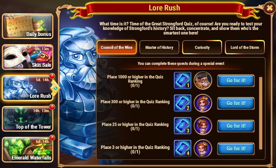 [Hero Wars Guide]Lore Rush Quest 1