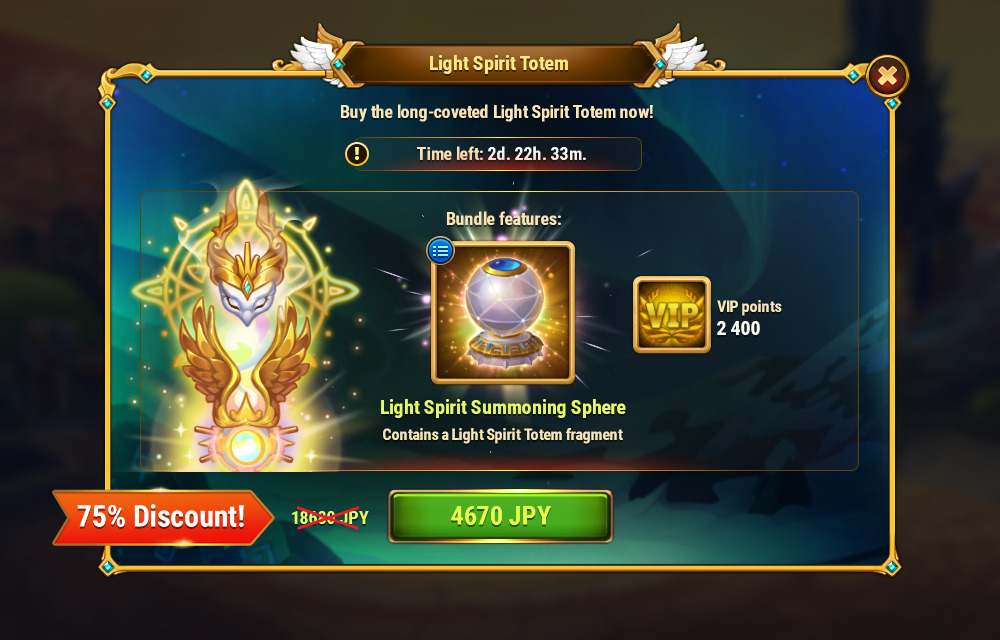 [Hero Wars Guide] Light Spirit Totem Offer