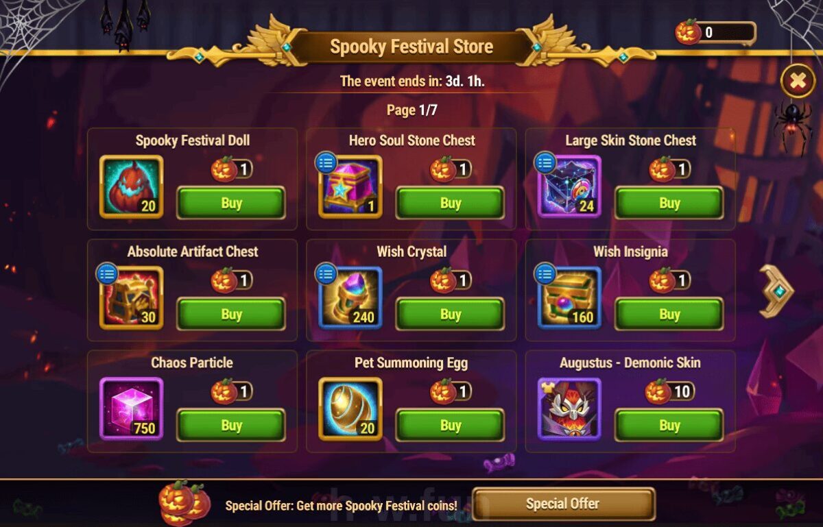 [Hero Wars Guide] Spooky Festival Store 2025