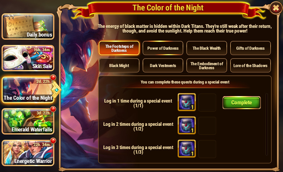 [Hero Wars Guide] The Color of the Night Quests_1