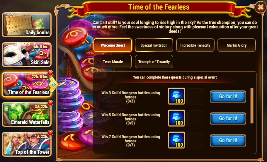 [Hero Wars Guide] Time of the Fearless 1day Quests_1