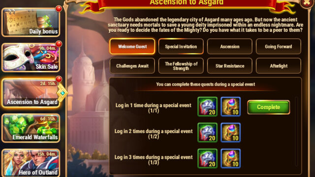 [Hero Wars Guide]Ascension to Asgard Quest 1