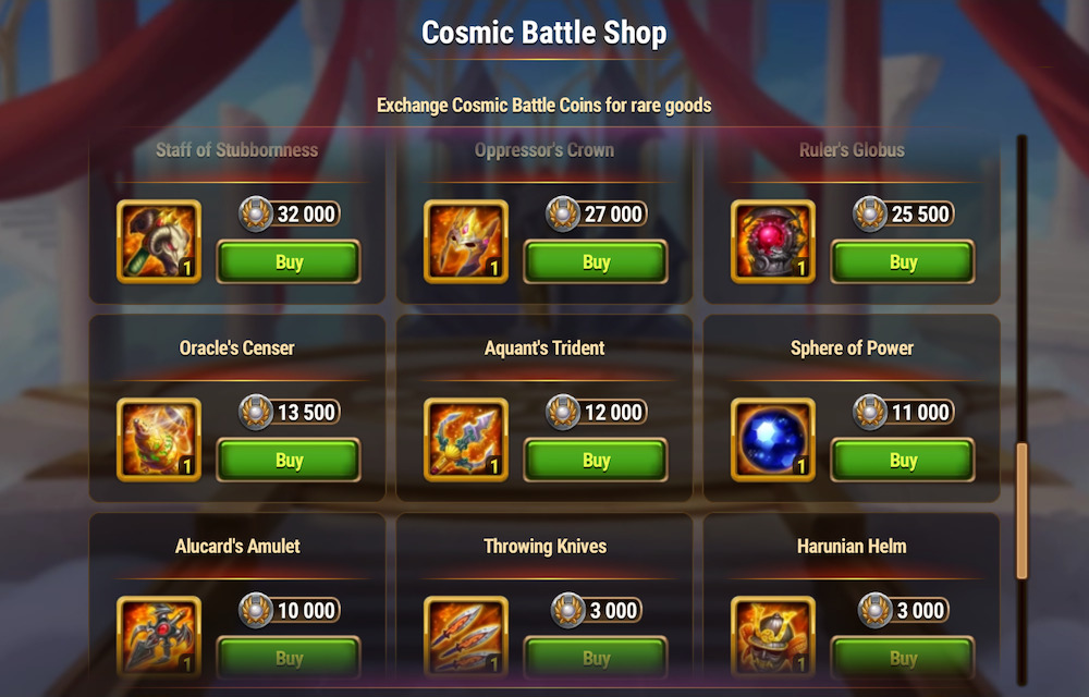 [Hero Wars Guide]Cosmic Battle Shop｜Insights with HeroWars Login