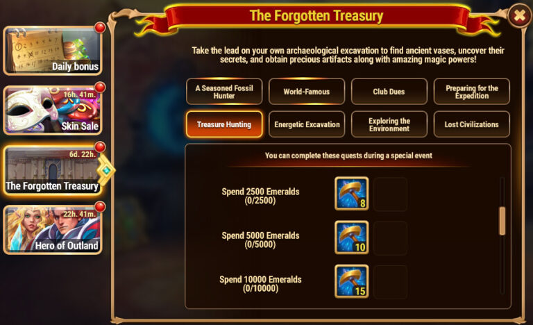 [Hero Wars Guide]The Forgotten Treasury All Quests｜Insights with ...