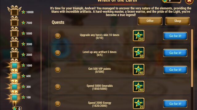 [Hero Wars Guide] Wrath of the Earth Event Quests