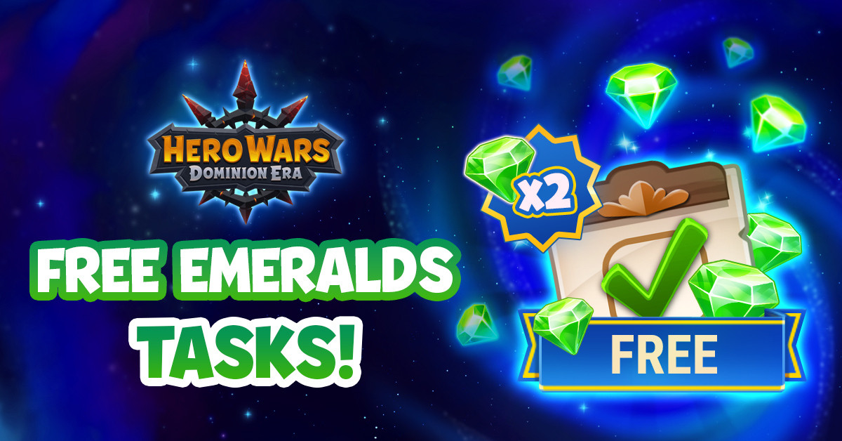 [Hero Wars Guide]Free Emeralds Tasks x2｜Insights with HeroWars Login