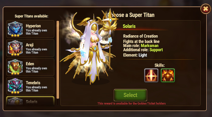 [Hero Wars Guide] Choose a Super Titan Reword