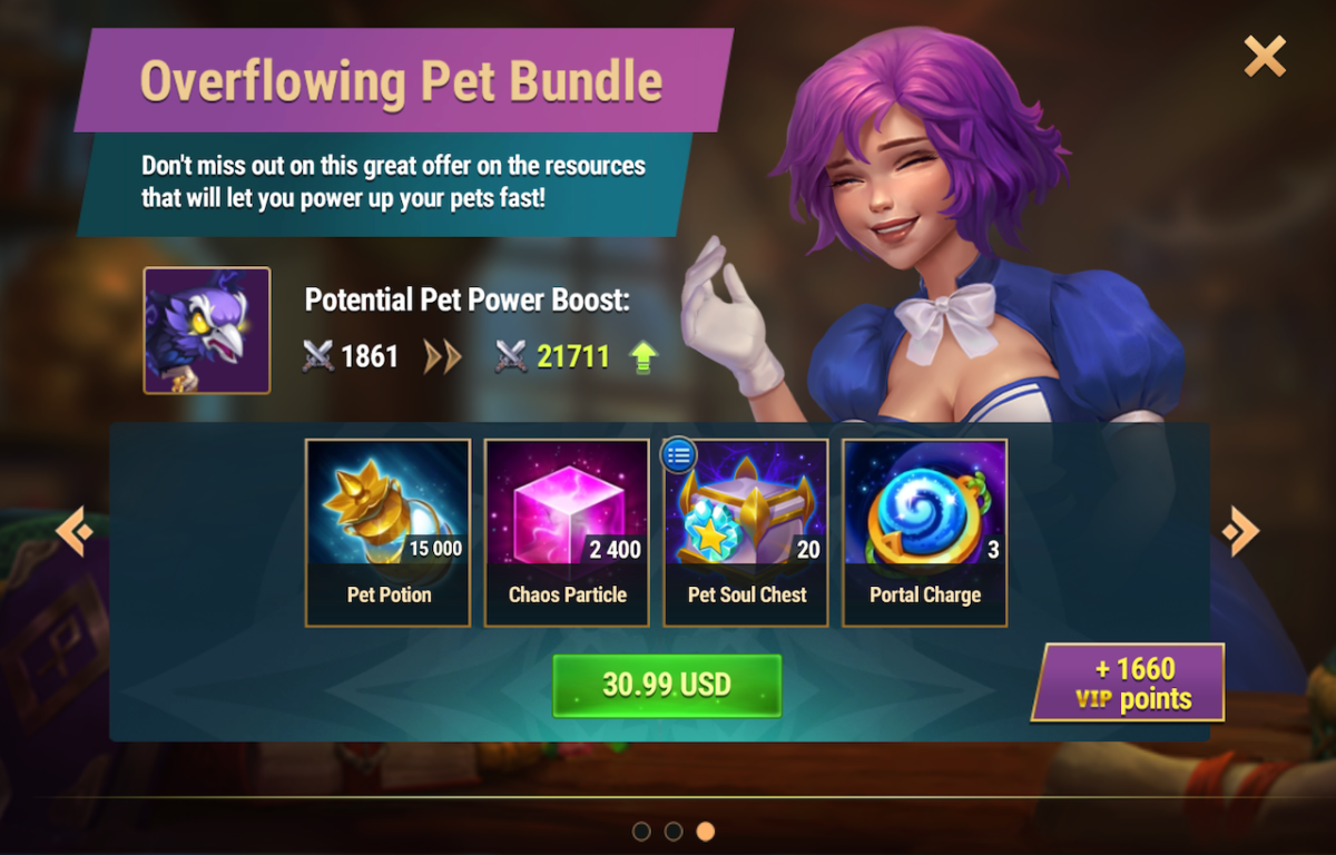 [Hero Wars Guide] The Offer of the day Overflowing Pet Bundle