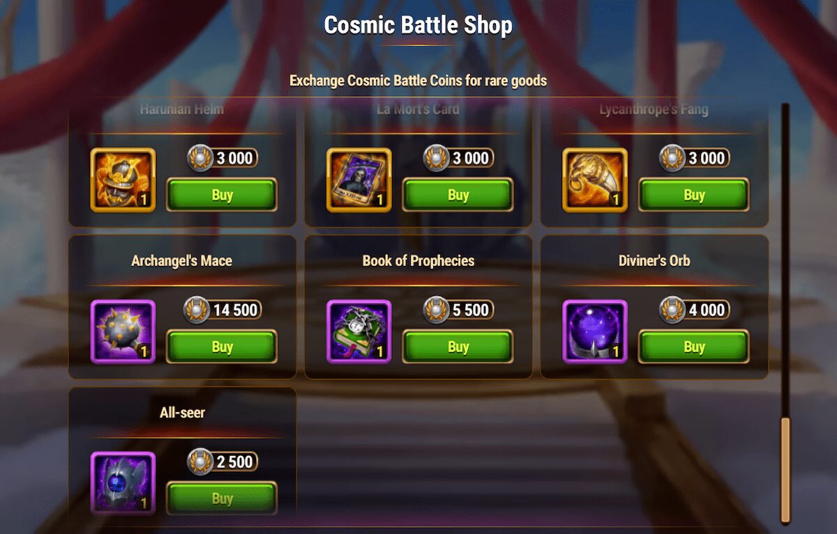 [Hero Wars Guide] Cosmic Battle Shop