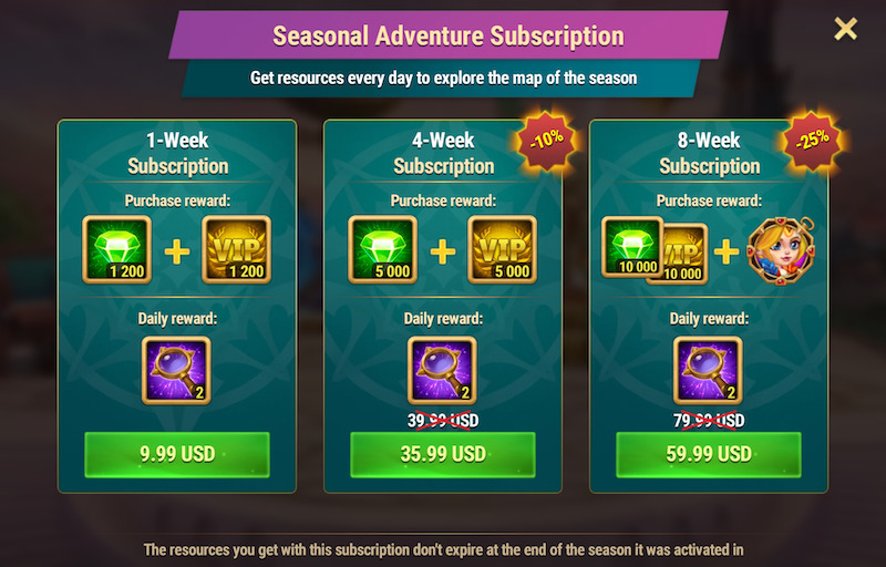 [Hero Wars Guide]Seasonal Adventure Subscription｜Insights with HeroWars