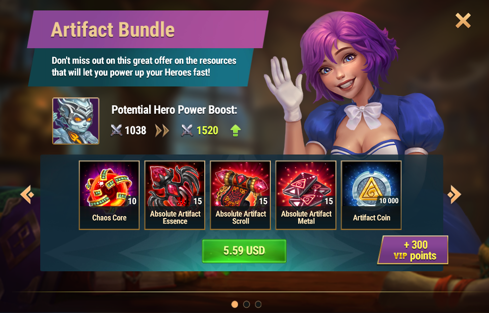 [Hero Wars Guide] The Offer of the day Artifact Bundle_1