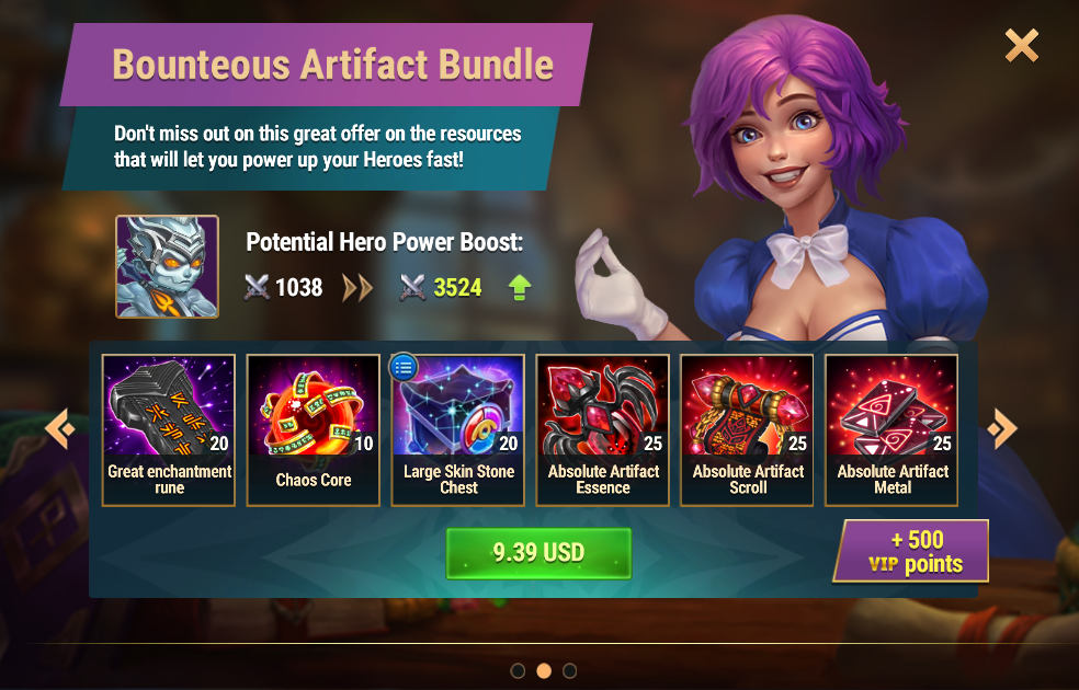 [Hero Wars Guide] The Offer of the day Artifact Bundle_2
