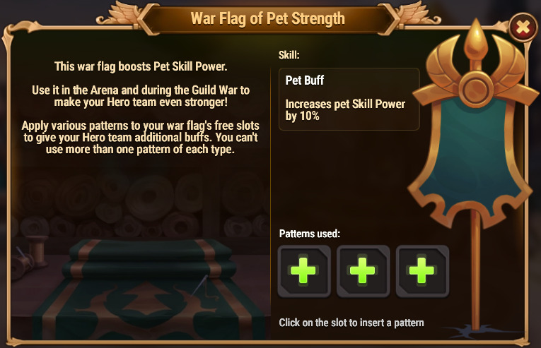 [Hero Wars Guide] War flag of Pet Strength