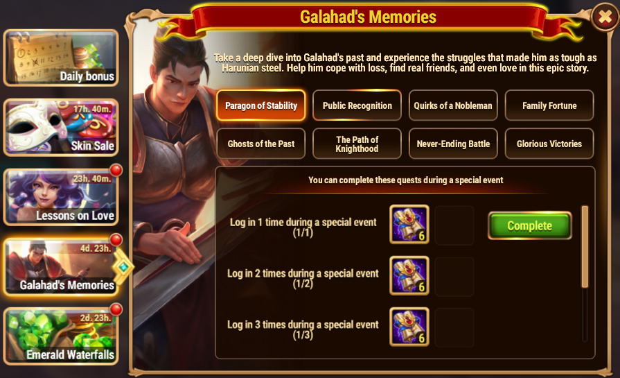 [Hero Wars Guide] Galahads Memories Quests_1
