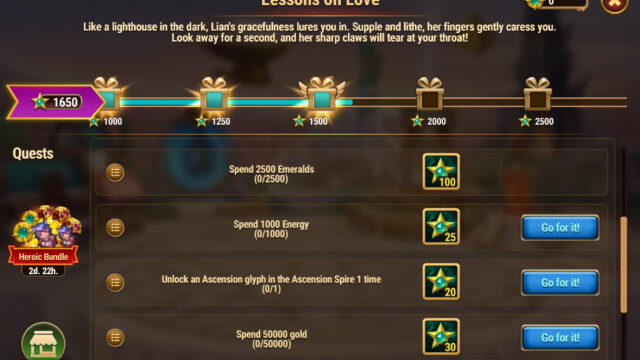 [Hero Wars Guide]Lessons on Love Quests