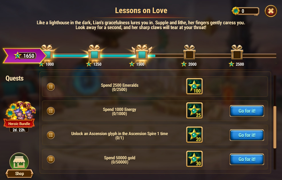 [Hero Wars Guide]Lessons on Love Quests