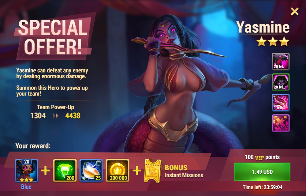 [Hero Wars Guide] Yasmine Special Offer