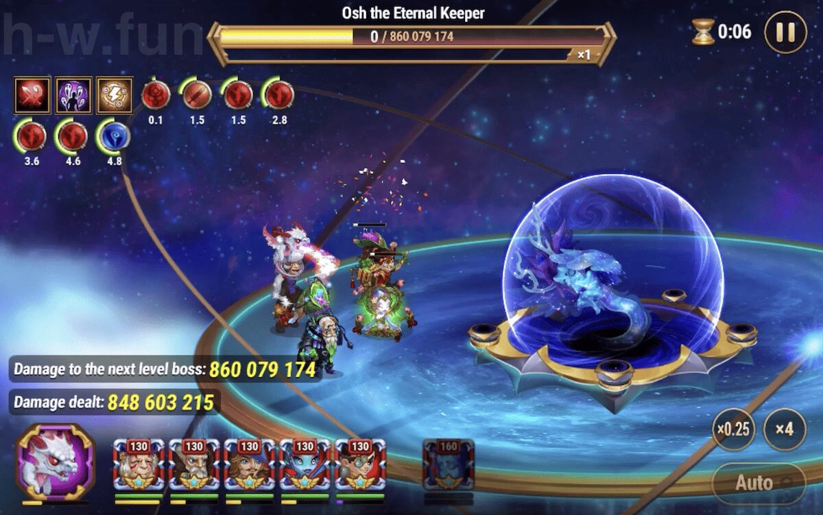 [Hero Wars Guide] Osh Level 160 Battle