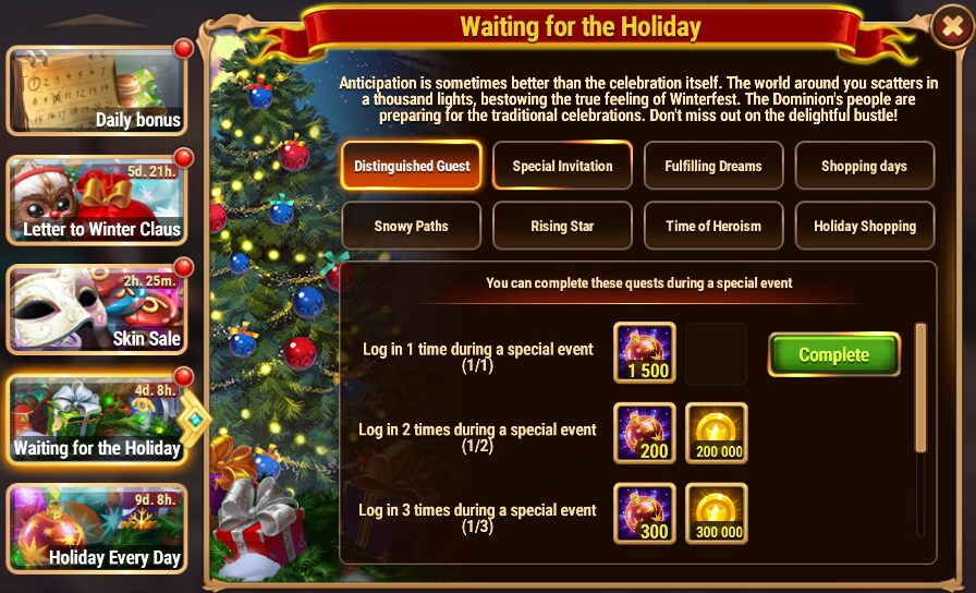 [Hero Wars Guide]Waiting for the Holiday Quest 1