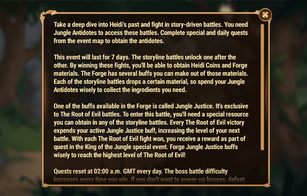 [Hero Wars Guide] King of the Jungle Rules