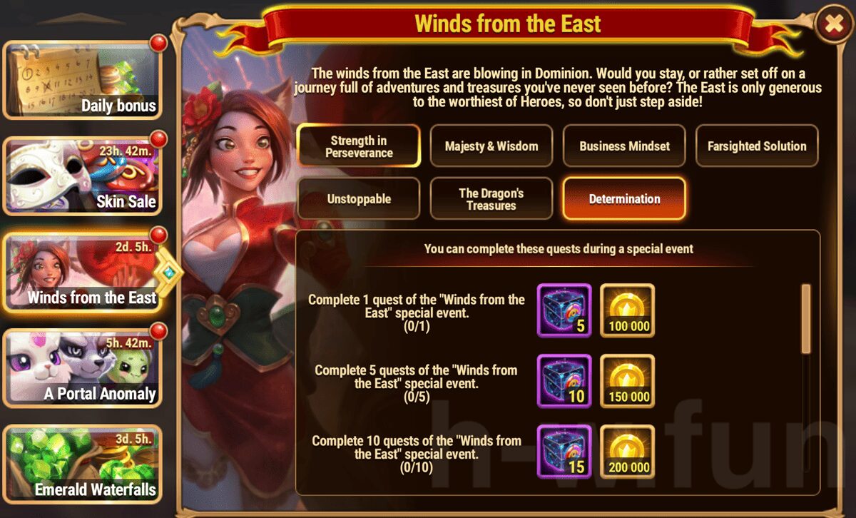 [Hero Wars Guide] The winds from the East Quests