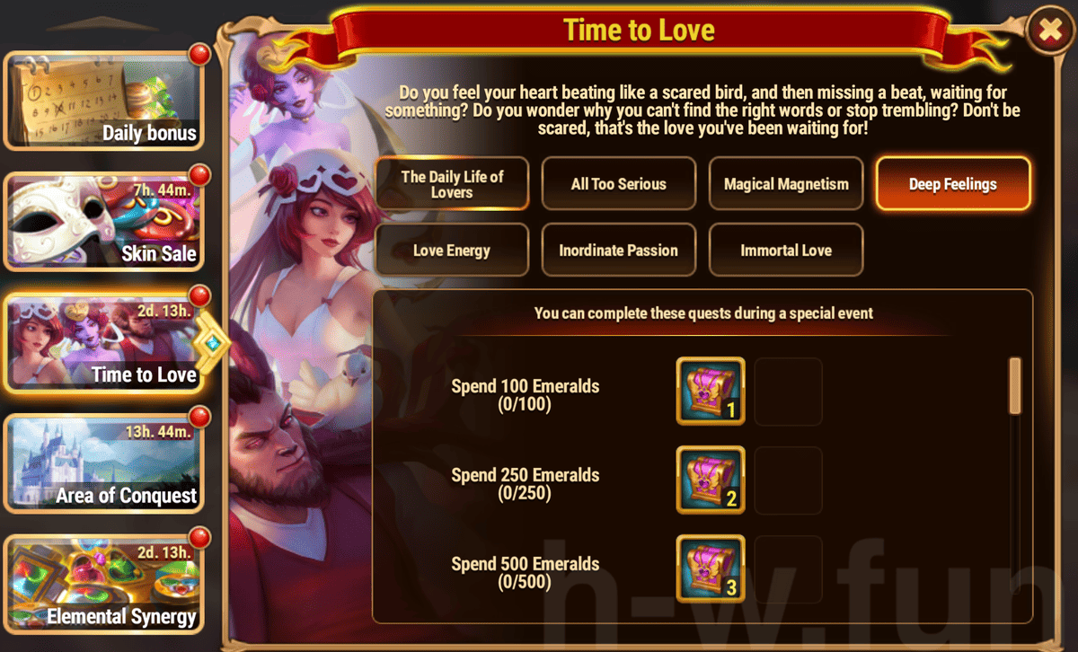 [Hero Wars Guide] Time to Love Quest