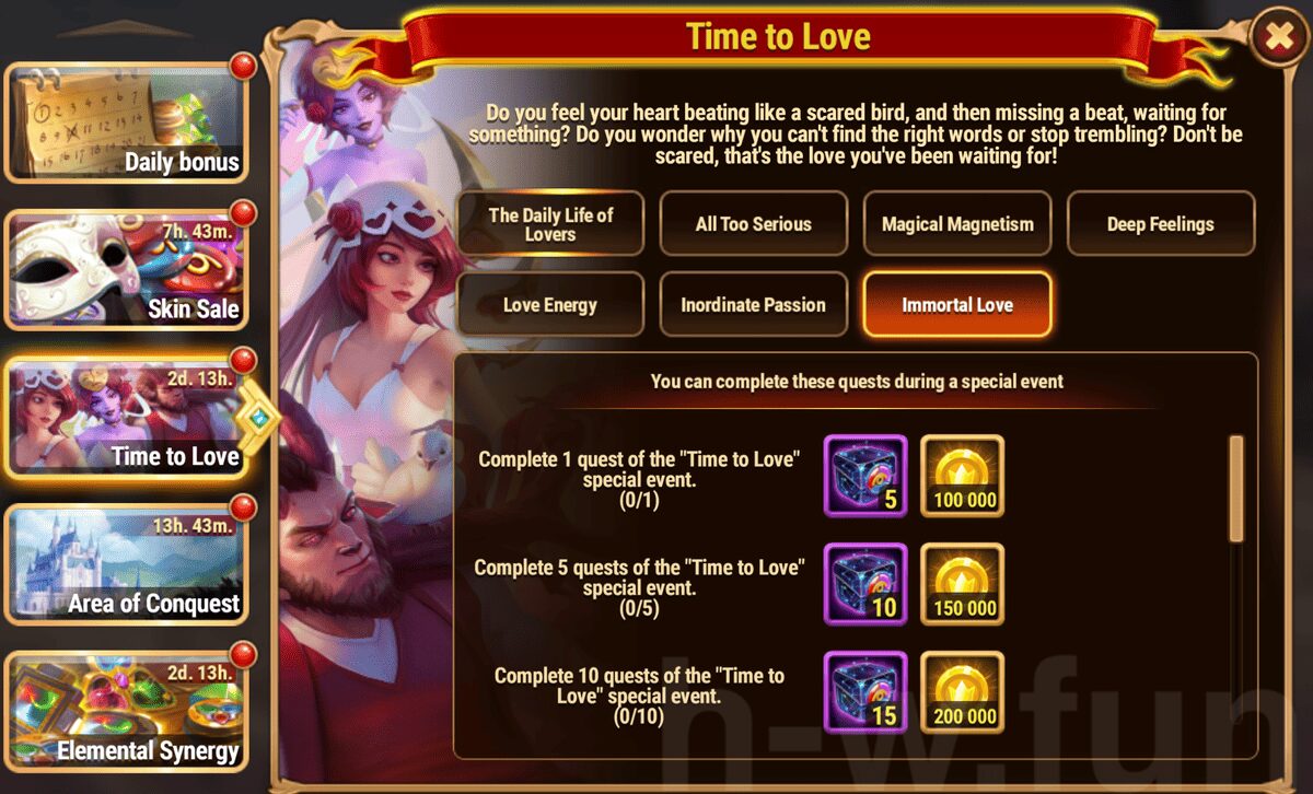 [Hero Wars Guide] Time to Love Quest