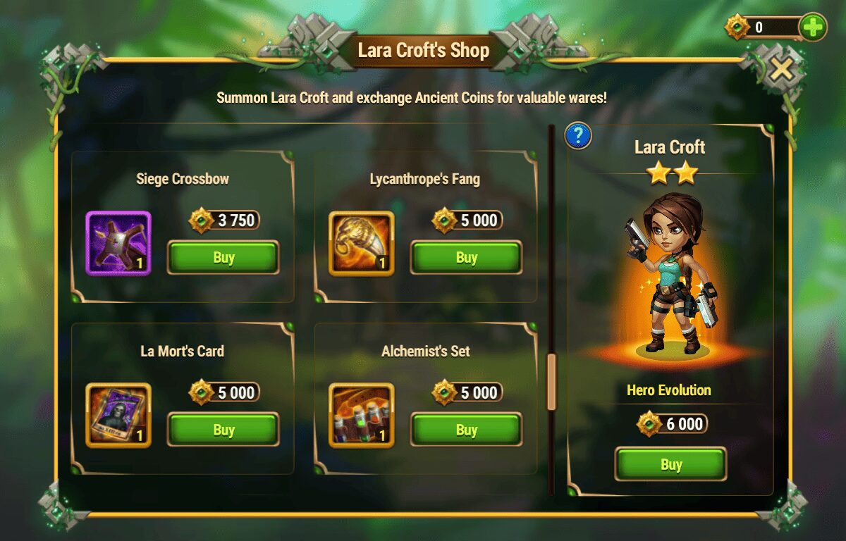[Hero Wars Guide] Lara Crofts Shop