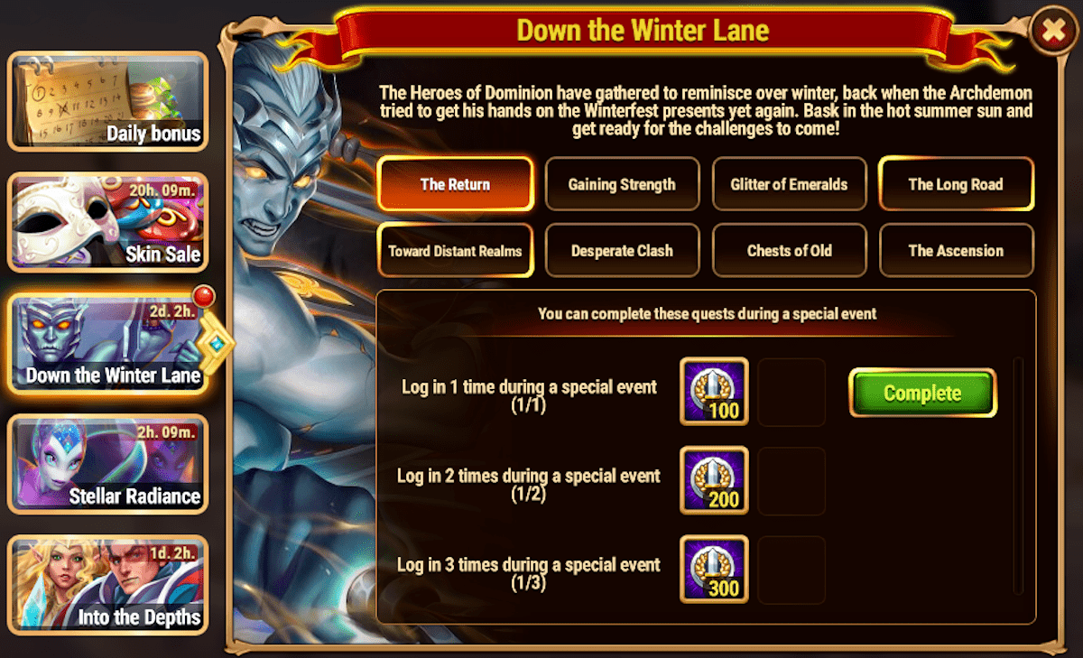 [Hero Wars Guide] Down the Winter Lane Quests