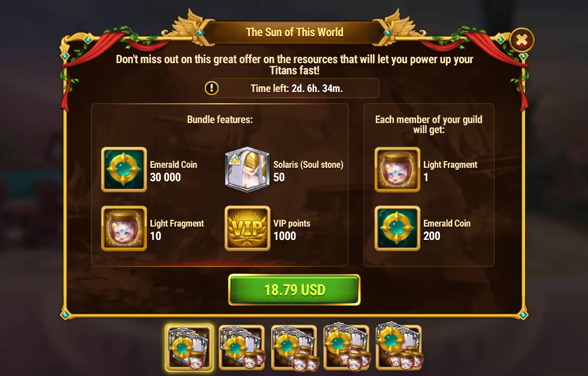 [Hero Wars]The Sun of This World Bundle