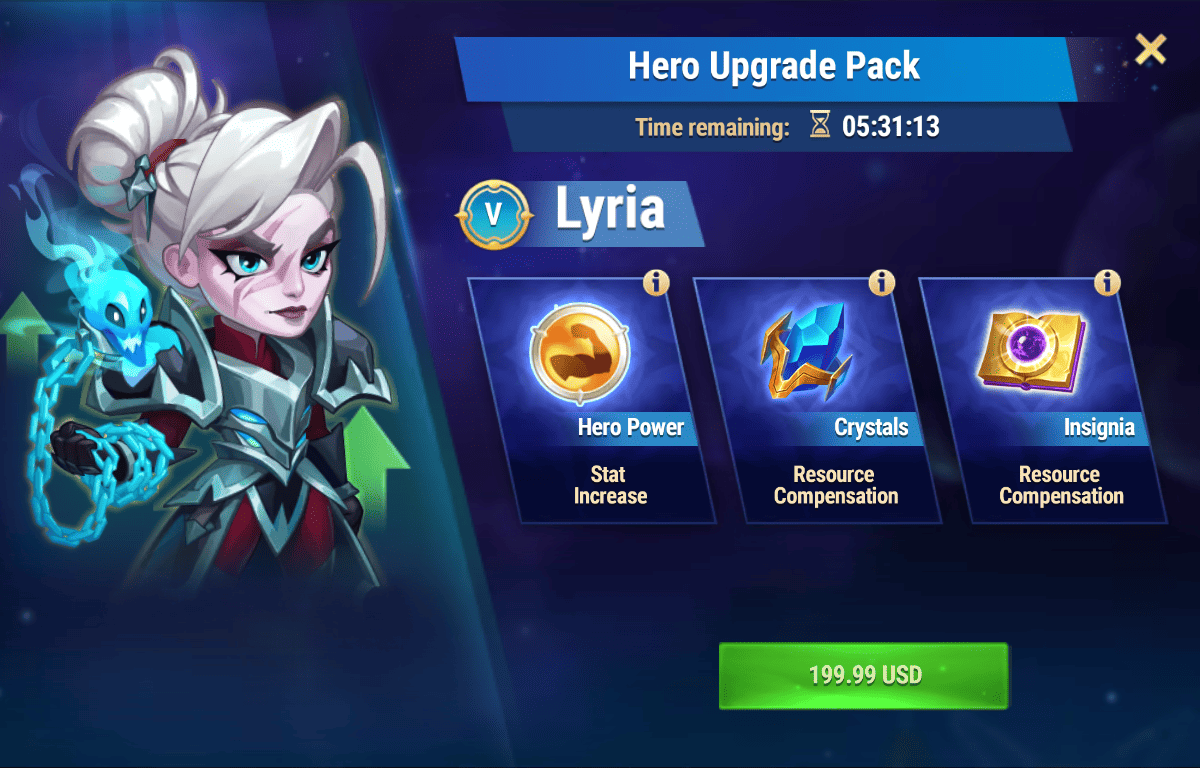[Hero Wars Guide] Hero Upgrade Pack (Lyria)