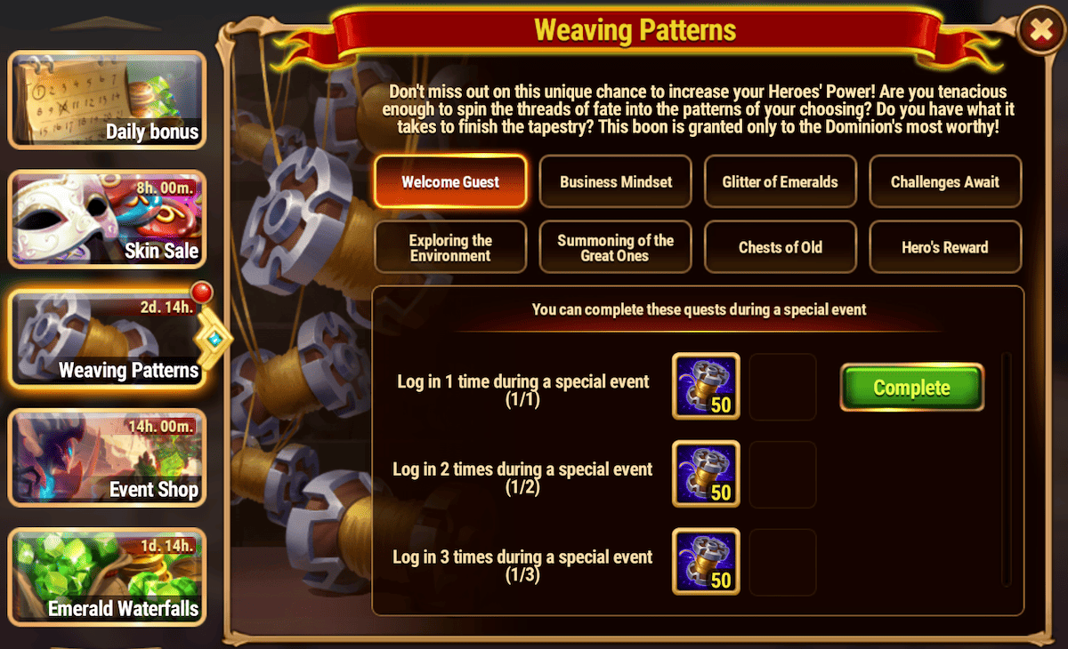 [Hero Wars]Weaving Patterns Quest 4_1