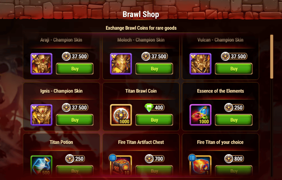 [Hero Wars Guide] All-Consuming Flames Brawl Shop