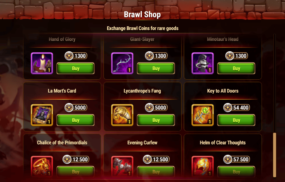 [Hero Wars Guide] All-Consuming Flames Brawl Shop