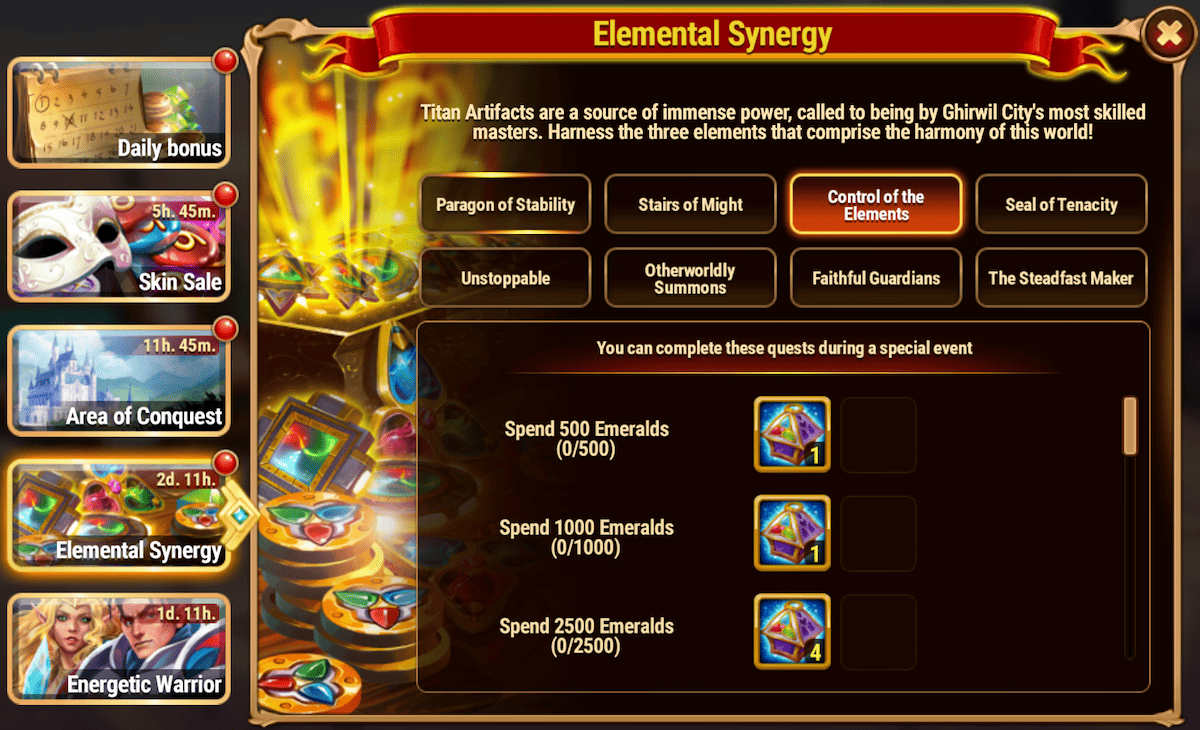 [Hero Wars Guide] Elemental Synergy Tasks