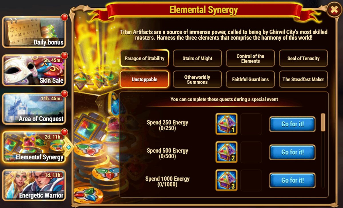 [Hero Wars Guide] Elemental Synergy Tasks
