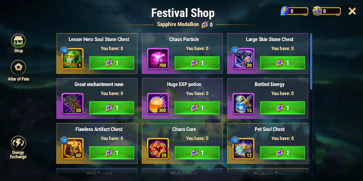 [Hero Wars Guide] Festival Shop (Guus)