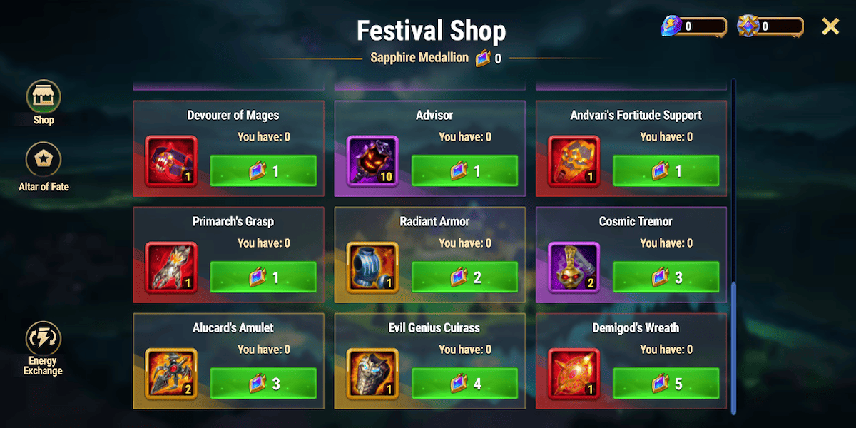 [Hero Wars Guide] Festival Shop (Guus)