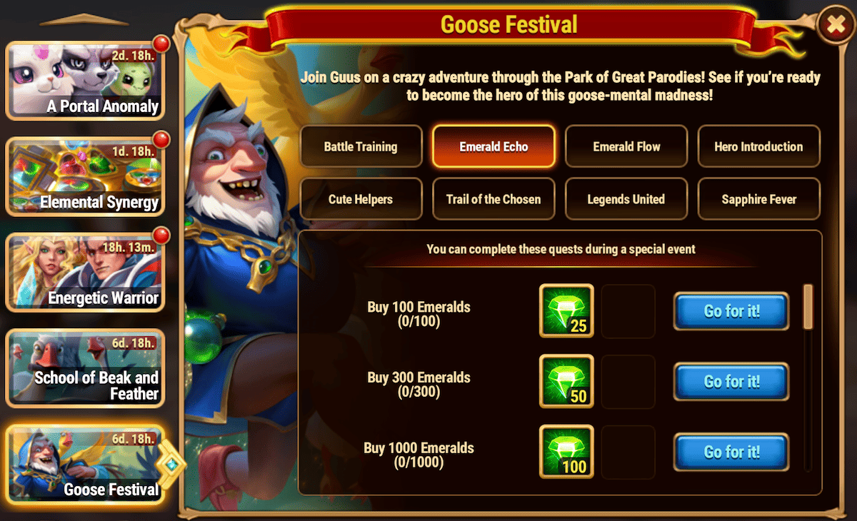 [Hero Wars Guide] Goose Festival Tasks