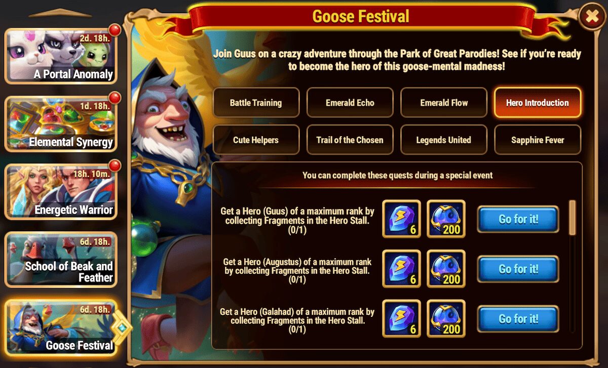 [Hero Wars Guide] Goose Festival Tasks